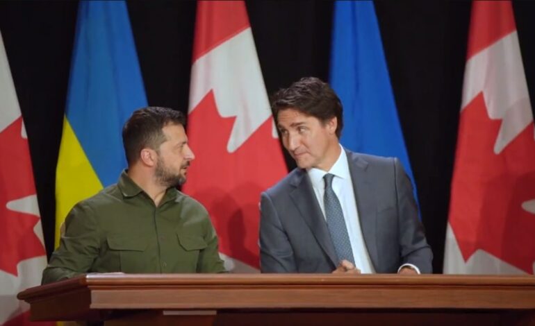 Canada apoyara a Ucrania todo el tiempo que sea necesario dice Trudeau a Zelenski