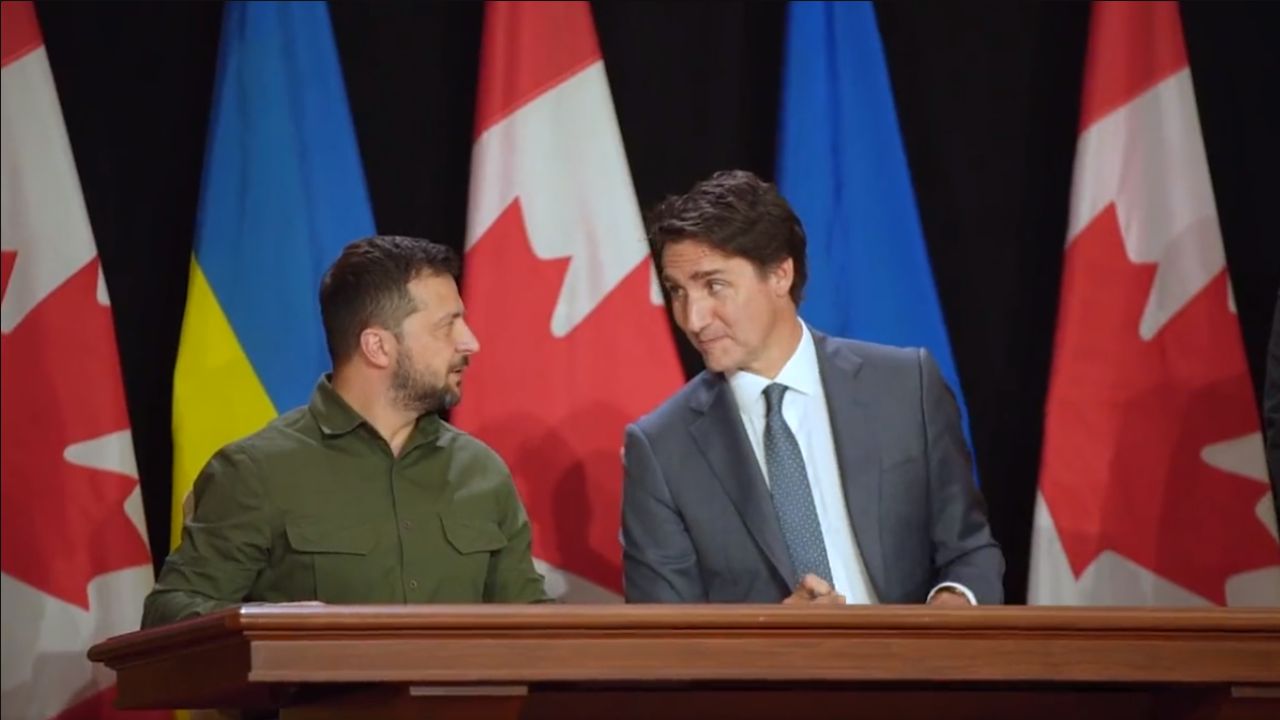 Canadá apoyará a Ucrania “todo el tiempo que sea necesario”, dice Trudeau a Zelenski