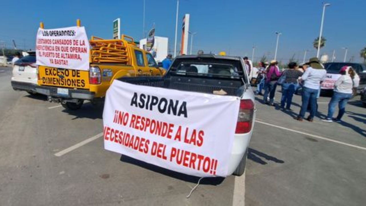 Transportistas protestan en Altamira, Tamaulipas: No entorpecen vialidades