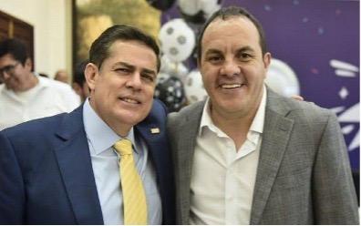 Fidel Gimenez Valdes Roman ex funcionario del gobierno de Morelos con Cuauhtemoc Blanco Bravo