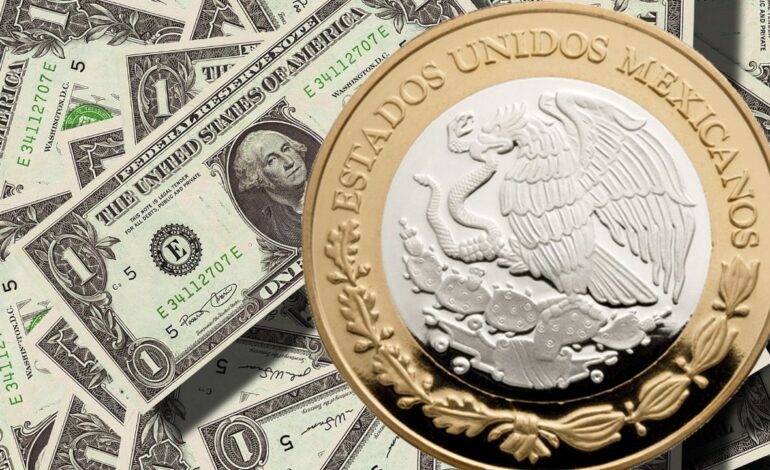 Dólar retrocede frente al peso al alcanzar 17.37 unidades
