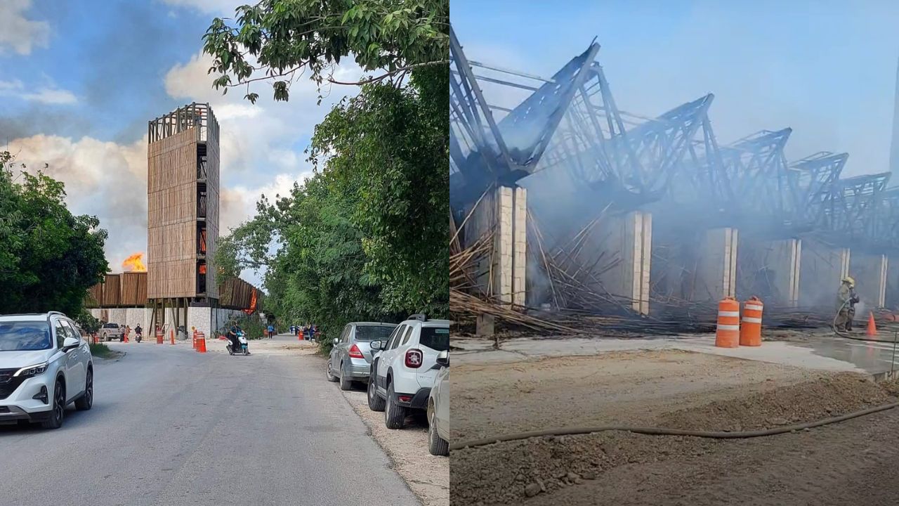 Incendio en Parque Nacional del Jaguar en Tulum consume 12 palapas