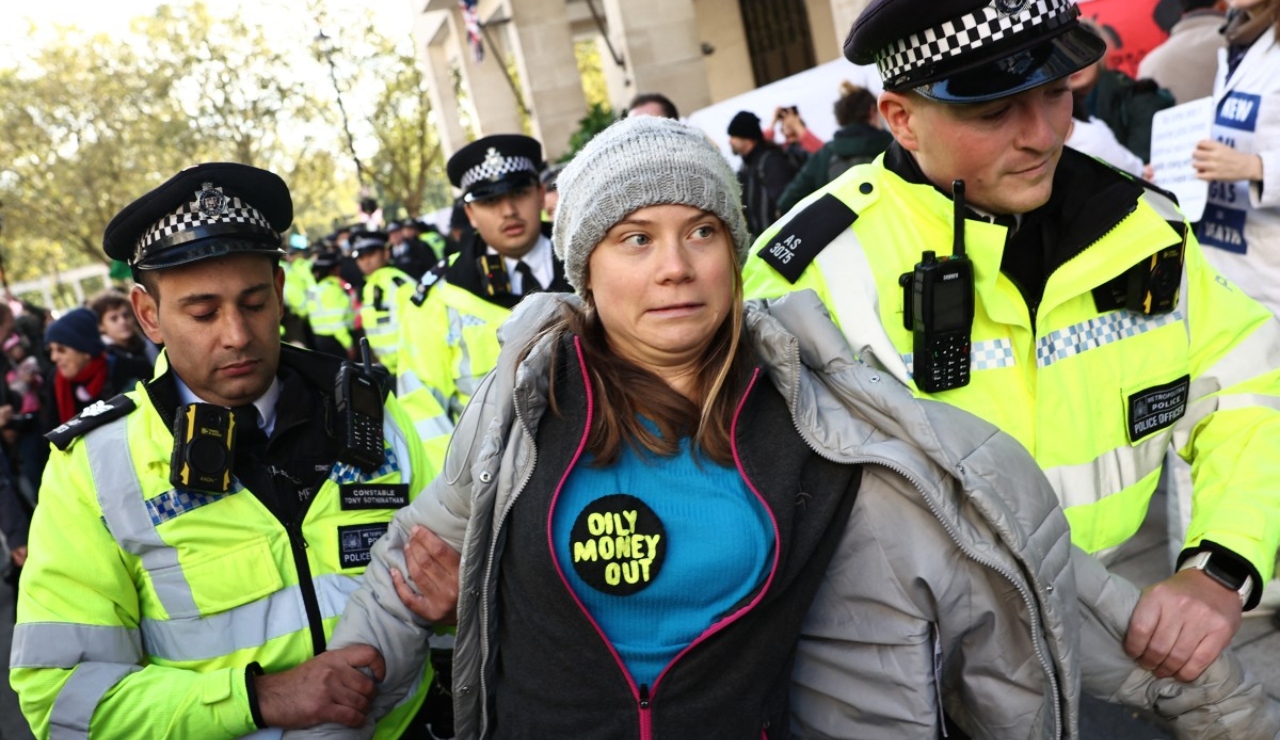 Detienen en Londres a la activista Greta Thunberg