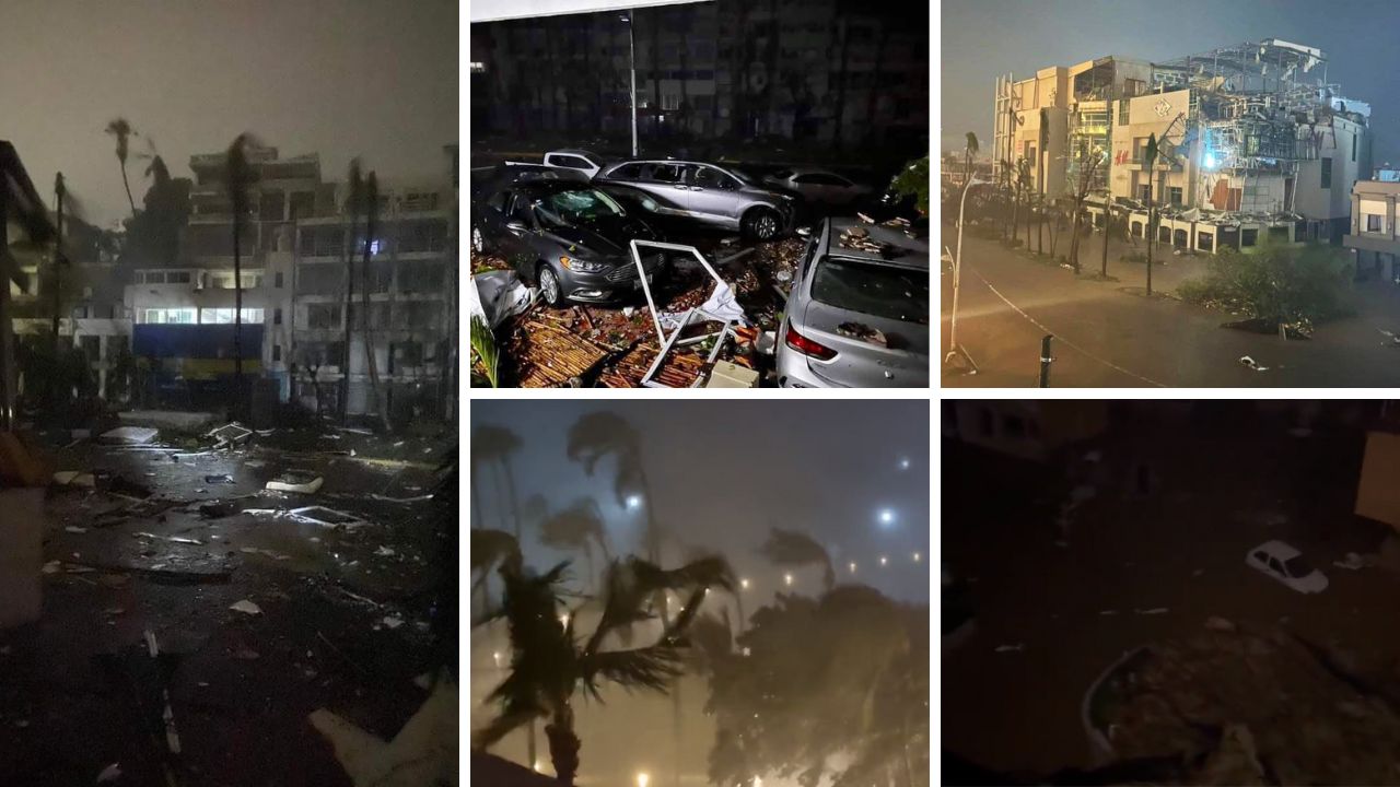 Huracán “Otis” deja múltiples destrozos e inundaciones en Acapulco