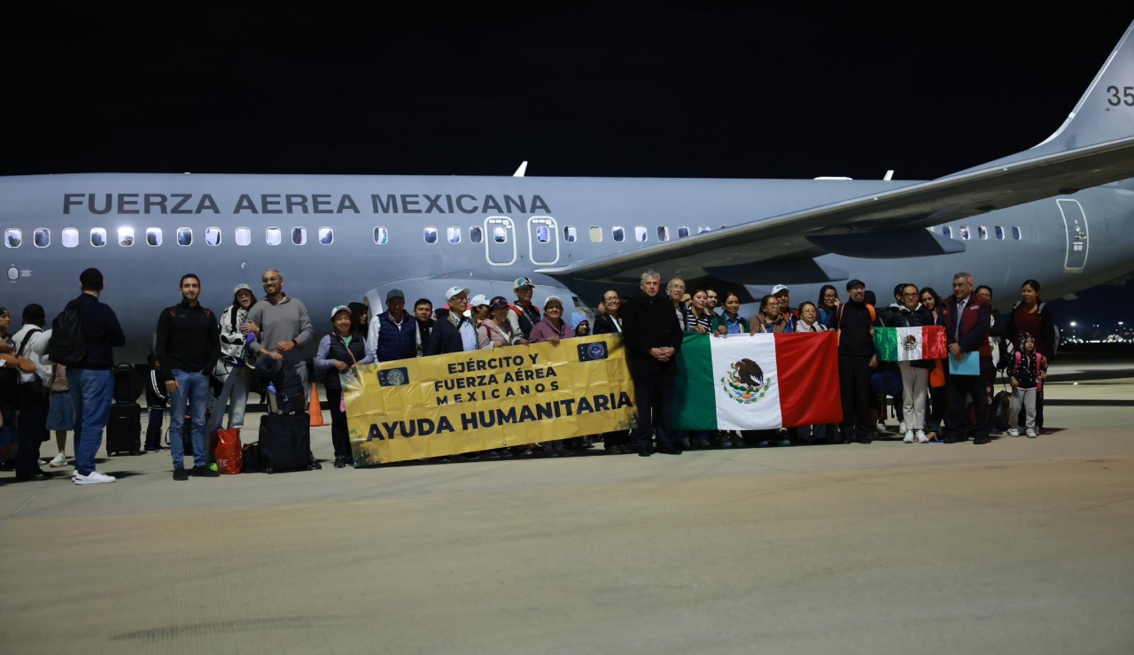 Otros 275 mexicanos arriban al AIFA procedentes de Israel