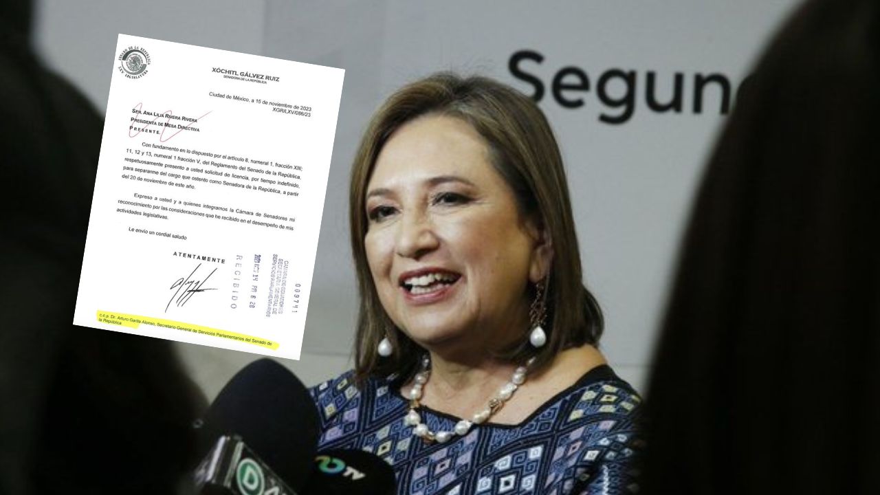 Xóchitl Gálvez pide licencia al Senado