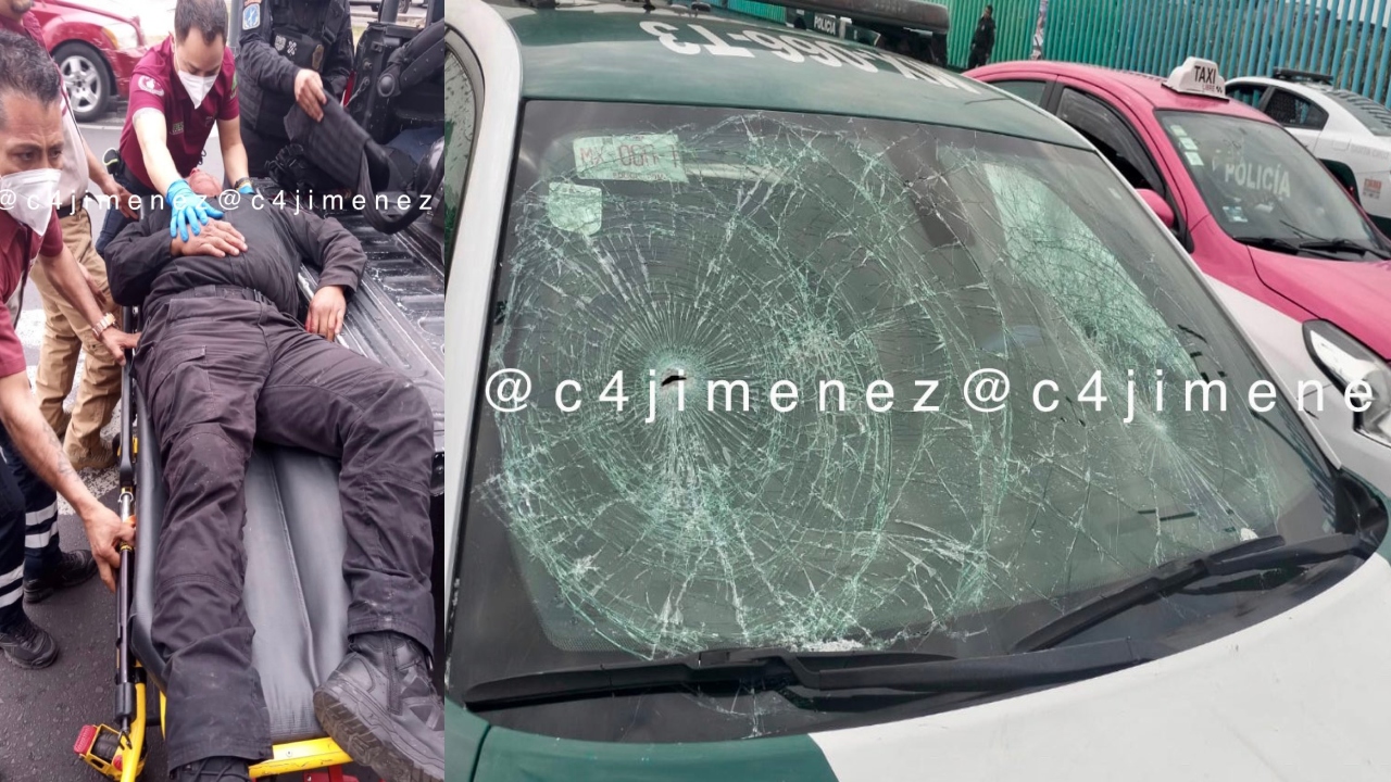 Golpean a policías en Iztapalapa; hay uniformados heridos y patrullas dañadas