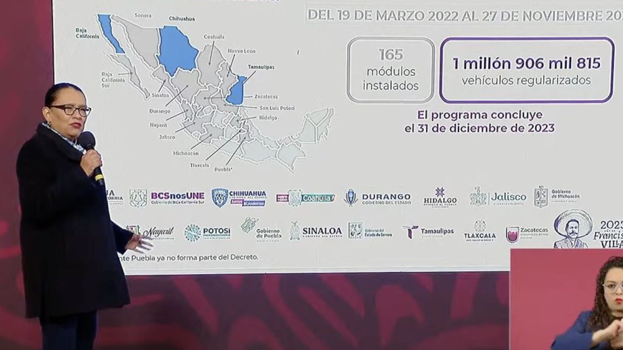 Regularización de autos procedentes de Europa inicia el 1 de diciembre: Rosa Icela