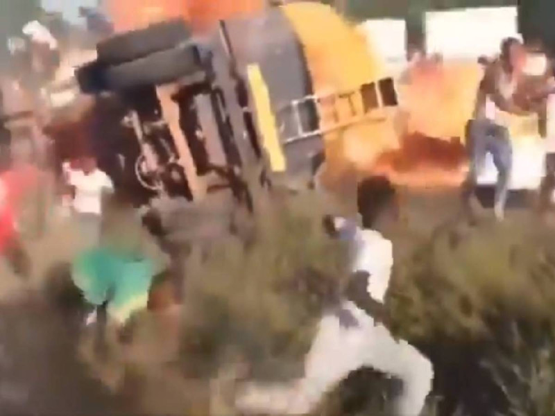 En Liberia 40 personas que rapiñaban pipa de gas mueren en explosión
