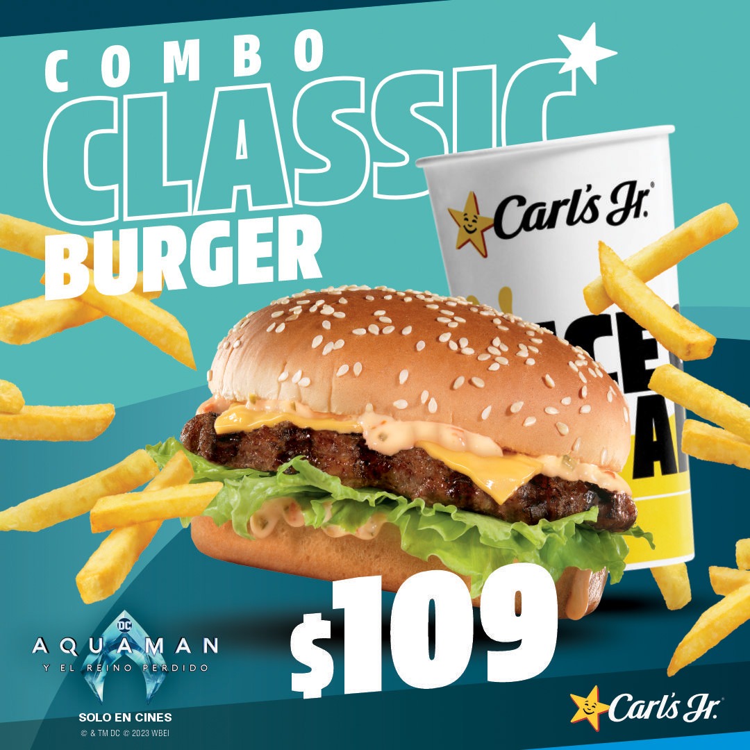 ¡Te cubrirá una marea de gran sabor! La nueva cinta de DC Comics llega a Carl’s Jr.