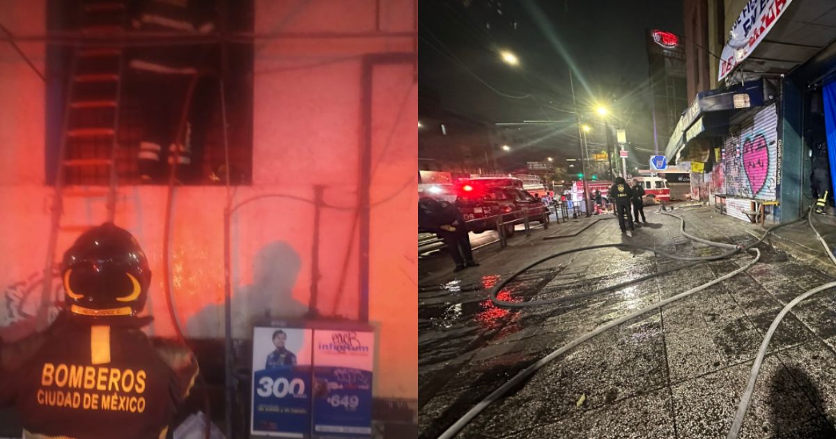 Sofocan incendio en Plaza Meave; dos locales fueron afectados