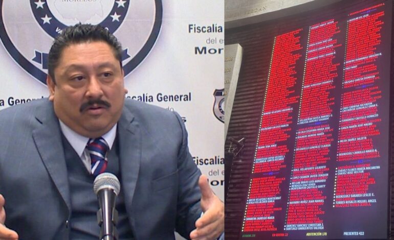 Diputados aprueban desafuero del fiscal de Morelos Uriel Carmona