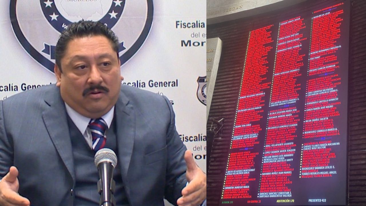 Diputados aprueban desafuero del fiscal de Morelos Uriel Carmona