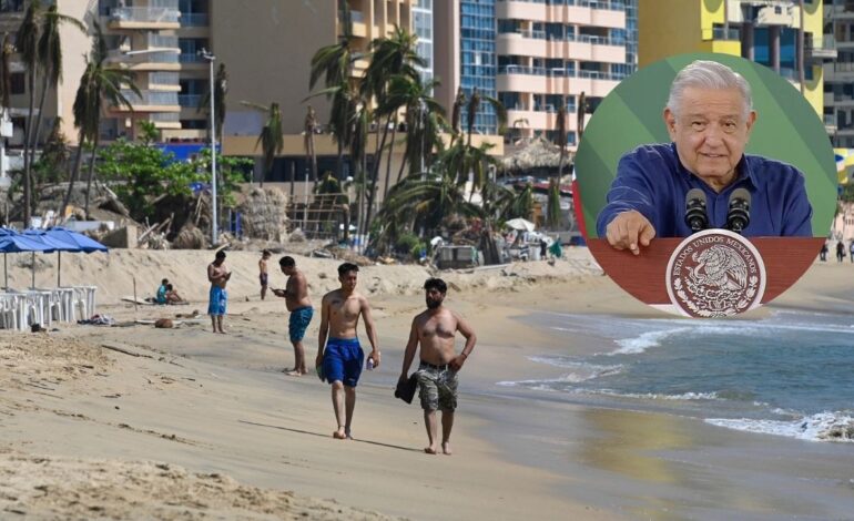 AMLO promete un Acapulco al 100% en marzo tras huracán ‘Otis’