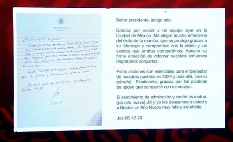 Joe Biden envía carta a López Obrador; ‘gracias por recibir a mi equipo’