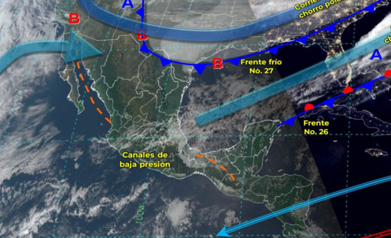 El frente frío 27 provocará ambiente gélido con temperaturas