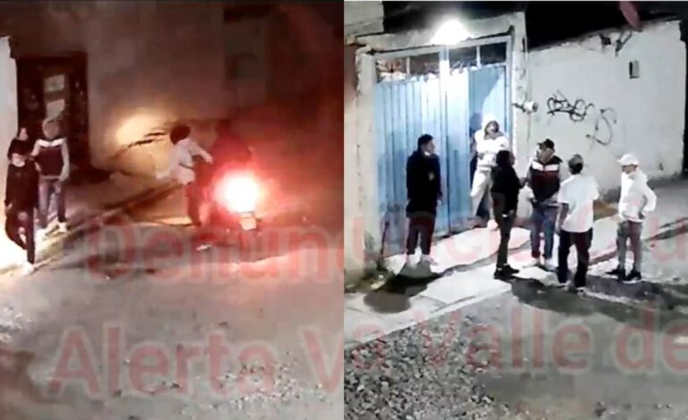 Jovenes corretean a ladrones tras un intento de asalto en Chalco Edomex