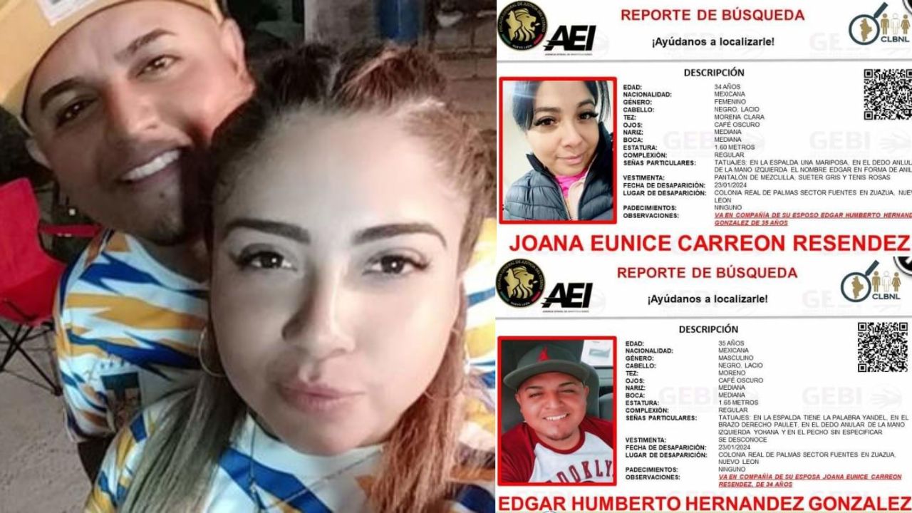 Pareja de comerciantes desaparece al salir de un centro comercial en Nuevo León