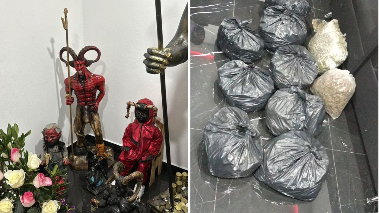 Hallan droga y altar al diablo en inmueble de La Unión Tepito