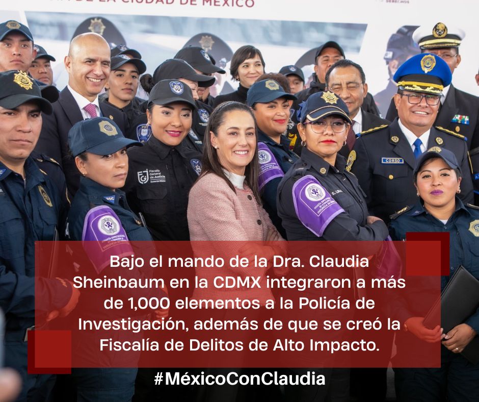 Claudia Sheinbaum Fortaleció la Seguridad Pública en la CDMX