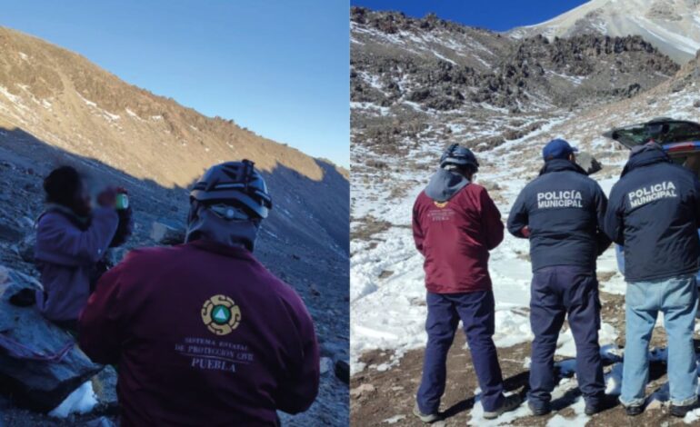 Rescatan a 10 de 11 alpinistas del Pico de Orizaba aun falta el guia