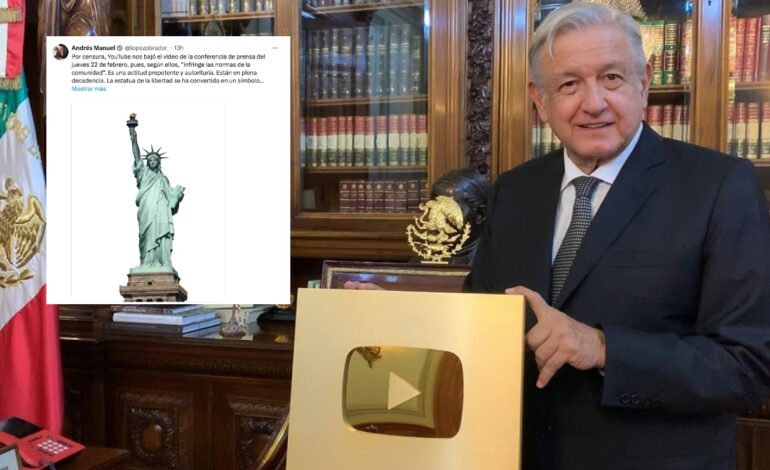 YouTube baja mañanera por acoso a periodista del NYT; AMLO acusa censura