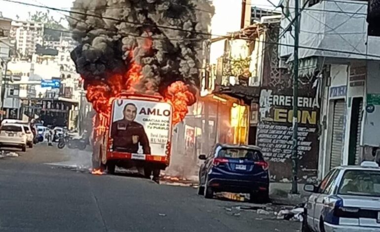 incendio camion Acapulco