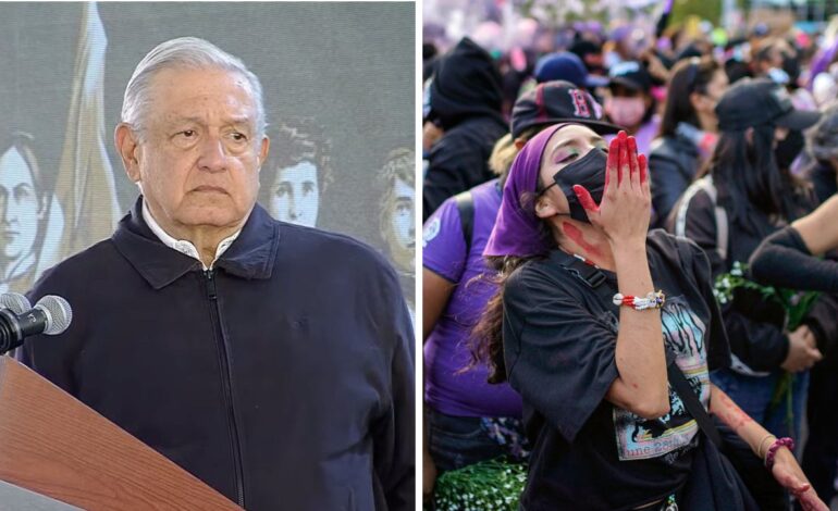 amlo pide a mujeres no cubrir su rostro en marchas del 8m