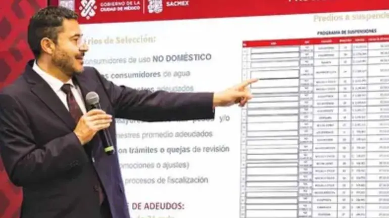 Martí Batres hace llamado a 25 usuarios del Sacmex no domésticos a pagar deuda