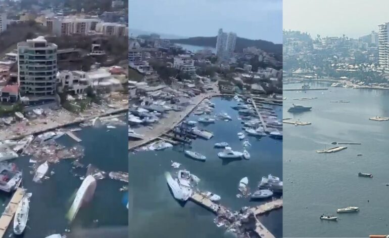 lanchas hundidas en Acapulco