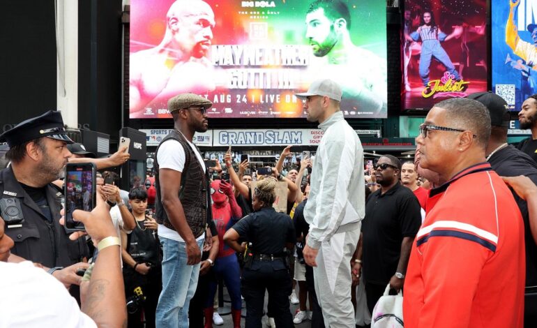 MAYWEATHER JR. Y GOTTI III se carean en nueva york rumbo a su pelea en ARENA CDMX EL 27/AGO