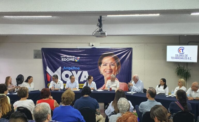 Angelica Moya dialogo con Colonos de Tecamachalco y se comprometio a resolver diversos problemas en la demarcacion