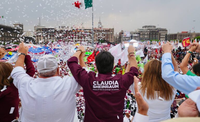 El cierre de campaña de Claudia Sheinbaum en el Zócalo fue extraordinario y repleto de esperanza: Mario Delgado