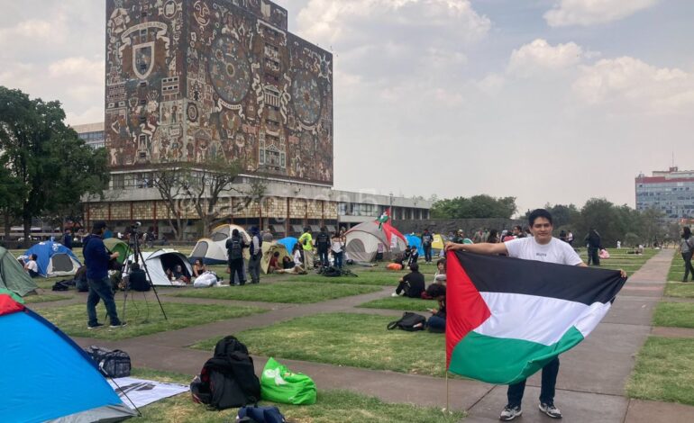 campamento pro Palestina UNAM