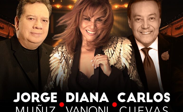 DIANA VANONI, CARLOS CUEVAS Y JORGE “COQUE” MUÑIZ se unen para hacer gira nacional