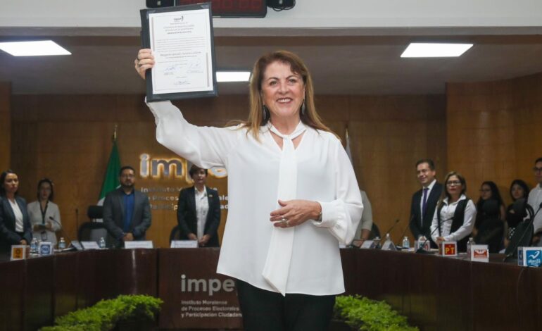 Dan constancia a Margarita González como gobernadora electa de Morelos