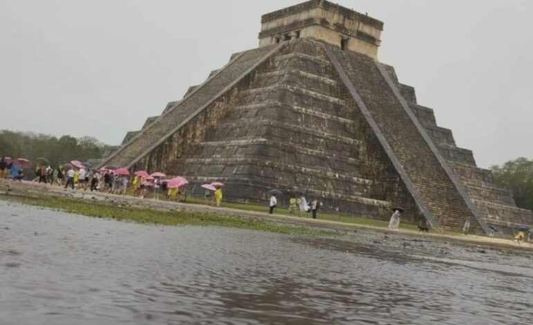 lluvias por tormenta tropical alberto afectan zona arqueologica de chichen itza