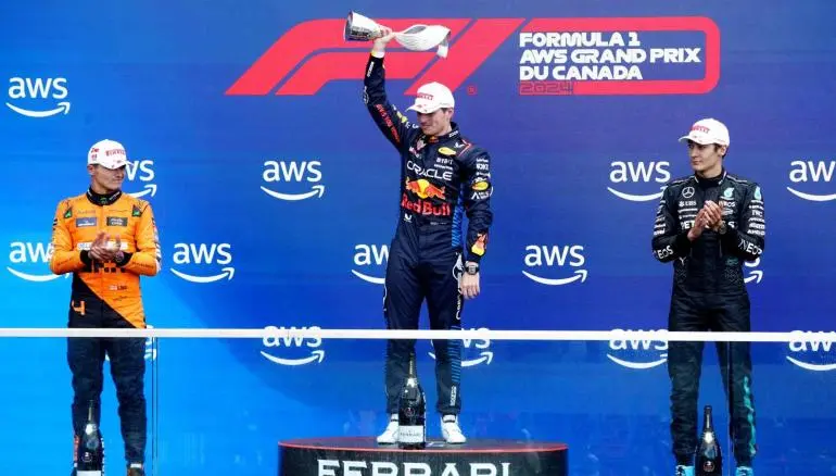A pesar de la lluvia, Verstappen se impone en el Gran Premio de Canadá