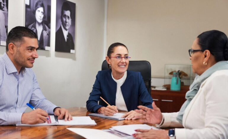 Sheinbaum sostiene reunión con Rosa Icela Rodríguez y García Harfuch