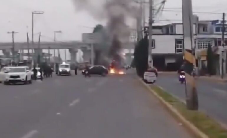 Habitantes de Tonanitla bloquean acceso al AIFA por pagos ejidales