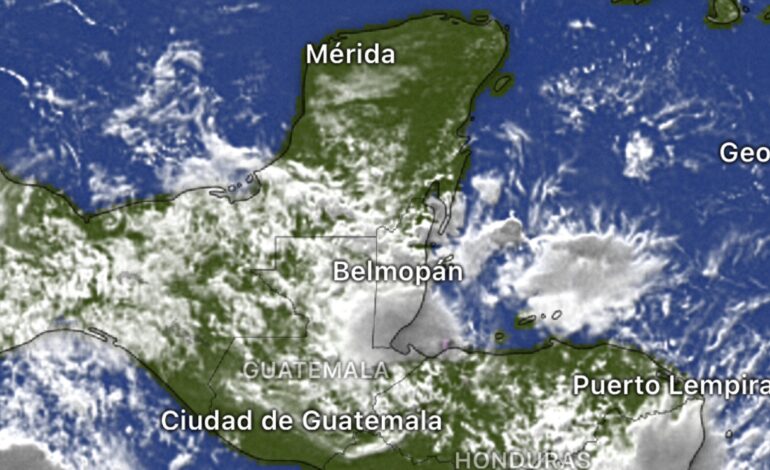 Prevén lluvias intensas con actividad eléctrica en la Península de Yucatán