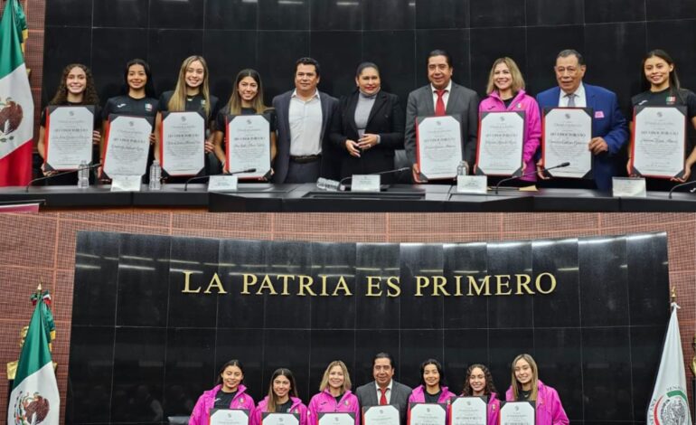 Senado, reconoció a la Selección Nacional de Gimnasia Rítmica en Conjunto