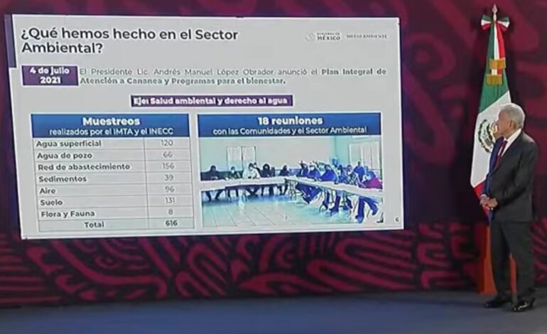 AMLO promete dar seguimiento a contaminación de río Sonora: “No habrá carpetazo”