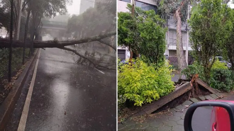 Fuertes lluvias en la CDMX