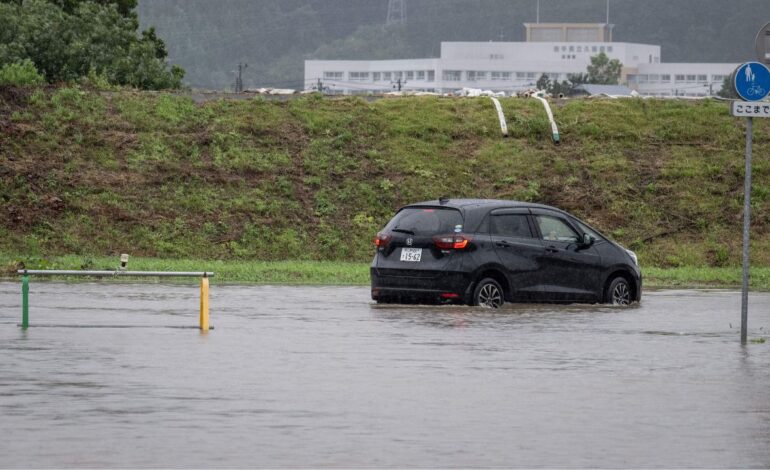 tormenta tropical maria toca tierra en japon con intensas lluvias