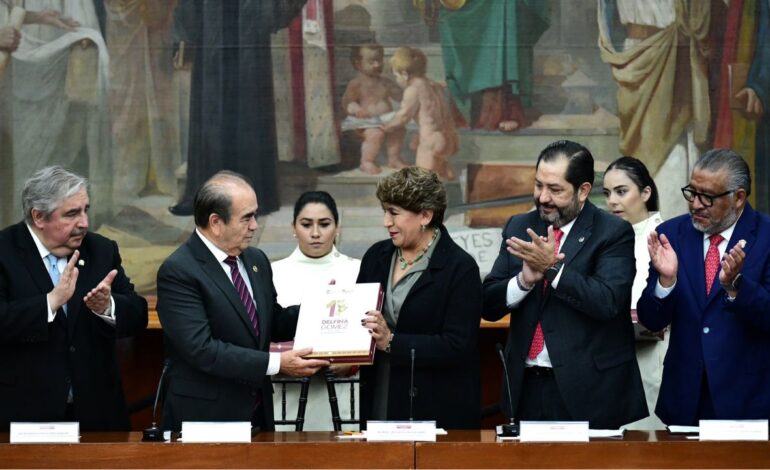 “No toleraré corrupción”, asegura Delfina Gómez en primer informe de gobierno