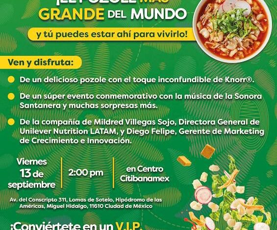 ¡Knorr se lanza a preparar el pozole más grande del mundo!