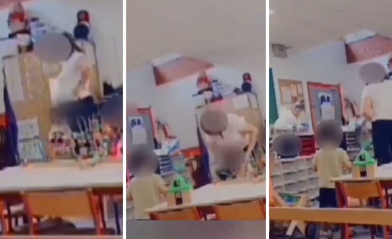 conmocion en francia por el video de una maestra golpeando a una nina