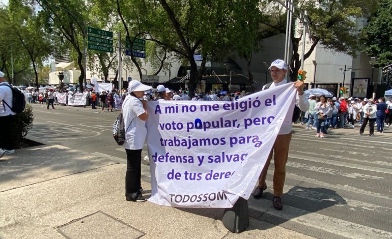 Trabajadores del Poder Judicial mantienen plantón afuera del Senado; afectaciones viales