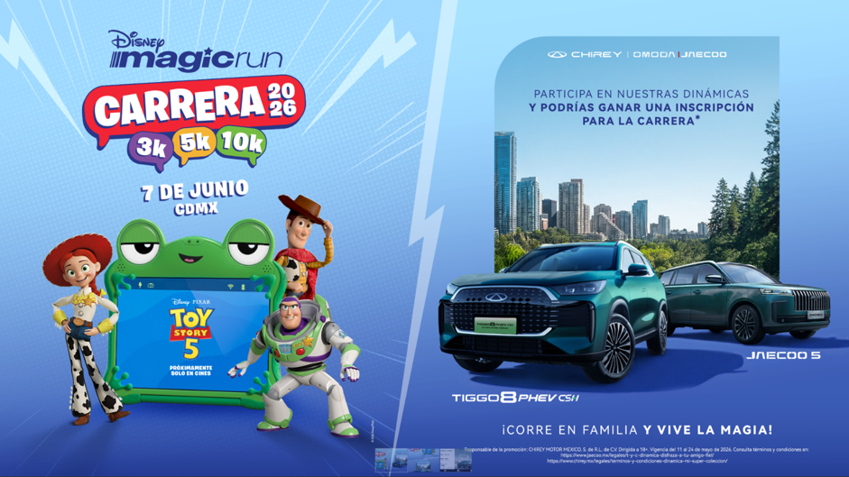 Chirey Motor México anuncia con orgullo su alianza oficial con Disney y Pixar para el esperado estreno de Toy Story 5, que llega a cines este 18 de junio